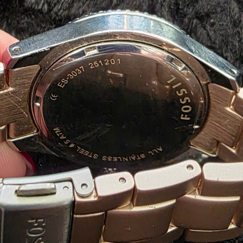 Fossil ES3037 Stella Chronograph Stella Blush Stainless Steel Bracelet Watch 37m - Picture 12 of 12